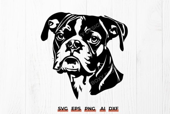 Boxer Dog SVG Cut File Detailed Boxer Review