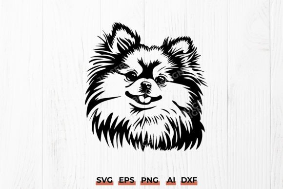 Cute Pomeranian Dog Silhouette SVG PNG