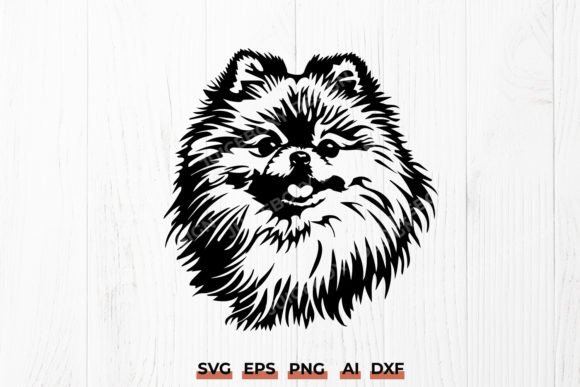 Fluffy Pomeranian Dog Silhouette SVG PNG Review