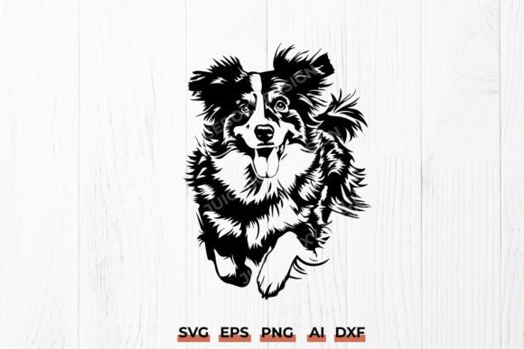 Running Australian Shepherd Cricut SVG